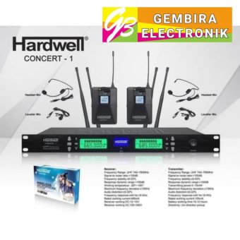 Mic Wireless Hardwell Concert 1 Clipon Microphone Concert1 Dual clip