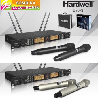 Mic Wireless Hardwell Evo9 Microphone 2 Handheld Mic Evo 9