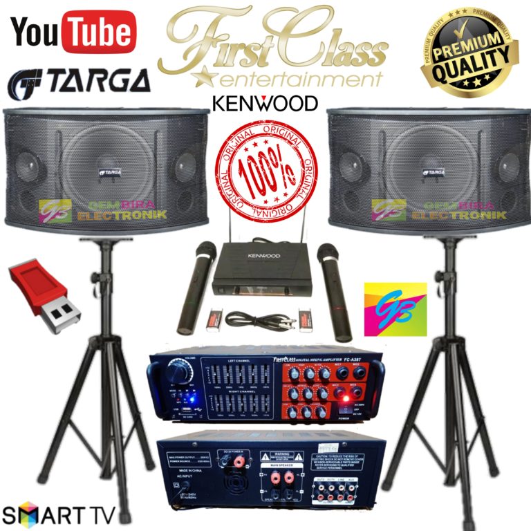 Paket karaoke karaoke speaker 10 inch TARGA ,ampli FIRSTCLASS Gembira