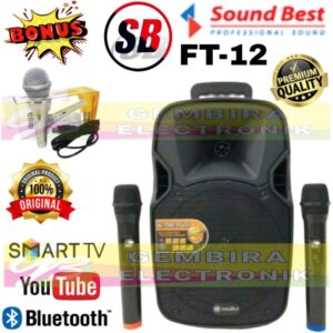 Speaker aktif portable bluetooth 12 inch soundbest ft12 speker meeting original