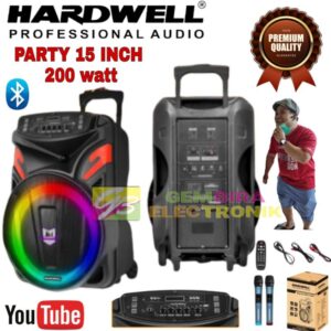Speaker Portable Hardwell Party 15uhf Original 15 inch aktiv party 15