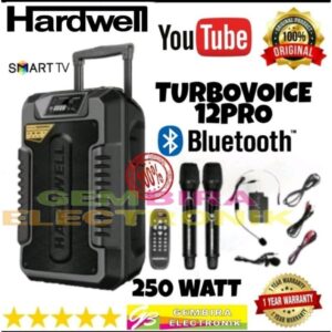 Paket Speaker Portable HARDWELL TURBOVOICE 12 inch Bluetooth Original