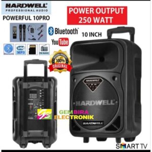 SPEAKER PORTABLE 10 INCH HARDWELL POWERFUL 10 PRO 250 WATT BLUETOOTH