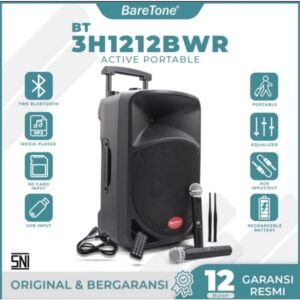 Speaker Aktif Portable Baretone 12 bwr TWS BLUETOOTH Original speaker 12 inch