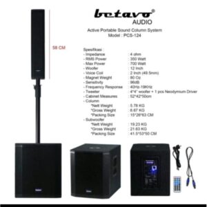 Speaker Aktif Colum betavo PCs 124 satelite activ portable  PCs 124 original