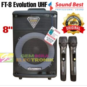 Speaker Aktif Portable Wireless Soundbest FT 8 Evolution Original 8 inch UHF Bluetooth