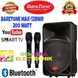 Paket speaker aktif baretone 12 inch portable bluetooth bt 3h 1212 bwr speker aktiv 12 bwr bt3h 1212