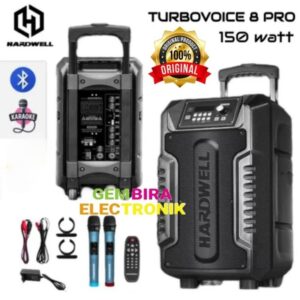 Speaker Portable 8 Inch Hardwell Turbovoice 8 Pro Blutooth USB Original