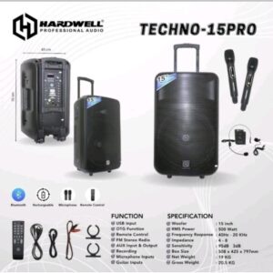 Speaker Portable Hardwell Techno 15 Pro Original 15 inch HARDWELL TECHNO-15PRO Original