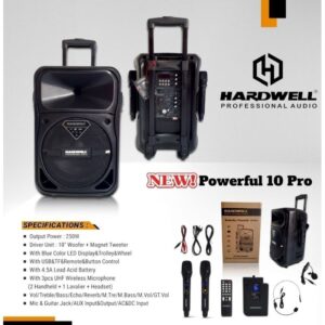 Speaker Portable Hardwell Powerfull 10 Pro / Powerfull 10PRO Original