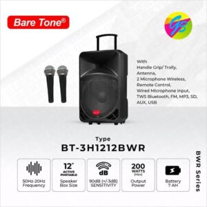 Paket Speaker Portable Meeting Wireless Baretone BT 1212 BWR ( 12 INCH )