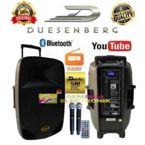 Speaker Aktif Portable 15 Inch DusenBerg DB15A  DB 15A 250 WATT TWS Bluetooth  FM Radio Original