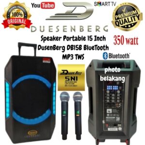 Speaker Aktif Portable 15 Inch DusenBerg DB15B / DB 15B Tws Bluetooth Mp3 Original Indoor Outdoor