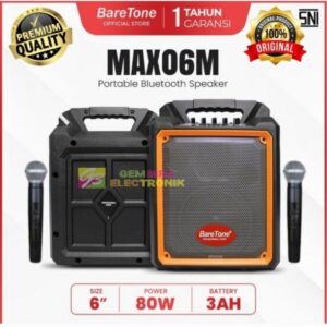 Speaker Portable BARETONE MAX06M Active Portable( 6 inch )Original