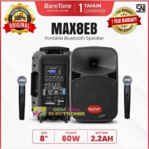 Speaker Aktif Meeting Portable Baretone MAX08EB 8 inch Original