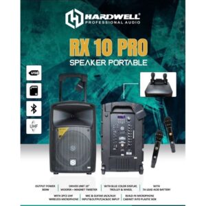 Speaker Aktif Portable Hardwell RX10PRO 10 inch RMS 300 WATT Usb Bluetooth Original Premium Quality Class Audio