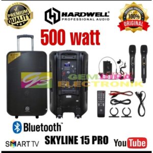 New Speaker Aktif Portable Hardwell SKYLINE 15 Pro 15 inch rms 500 watt Tws Bluetooth Original