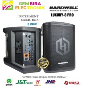 Portable Speaker Aktif Hardwell Luxury 8 Pro 200 Watt Speaker Aktif 8 Inch Original