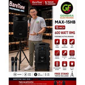 Speaker Aktif Portable Meeting BARETONE MAX15HB MAX 15HB MAX 15 HB