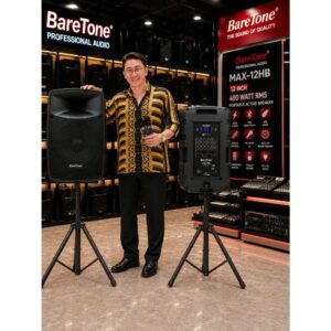 Paket Speaker Aktif Karaoke Baretone 12 Inch Max12Hb Portable Original