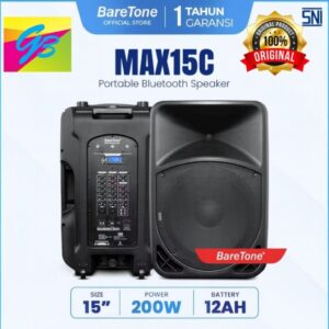 SPEAKER AKTIF PORTABLE BARETONE AUDIO MAX15C SPEAKER BLUETOOTH PORTABLE 15 INCH ORIGINAL