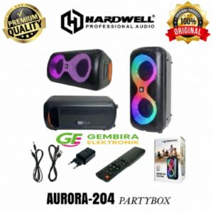 SPEAKER HARDWELL AURORA 204 PORTABLE PARTYBOX BLUETOOTH ORIGINAL