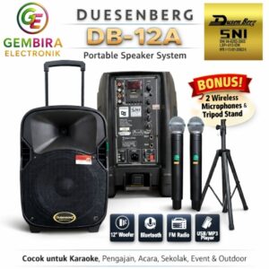 Speaker Portable Dusenberg DB12A Original Bluetooth Tws FM radio  Outdoor Indoor Free Stand / Tripod Speaker