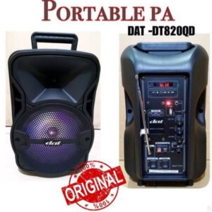 speaker portable DAT DT-820QD speaker troley BIG BASS 8INCI