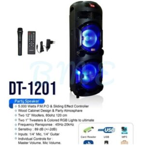 Speaker Aktif Portable DAT 1201 Double Woofer 12 inch Party Speaker