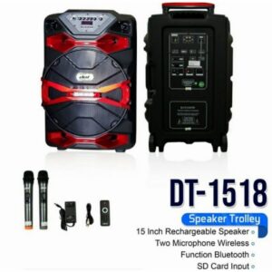 DISTRIBUTOR SPEAKER PORTABLE DAT 1518 BLUETOOTH 15 INCH GARANSI RESMI
