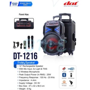 Speaker portable 12 inch DAT DT 1216 / DT 1216 Trolley