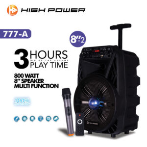 HIGH POWER Speaker 777-A 8 inch 2 Bluetooth Portable Meeting Wireless