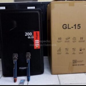 Portable speaker HUPER GL15 garansi resmi GL 15 2mic pegang pegang