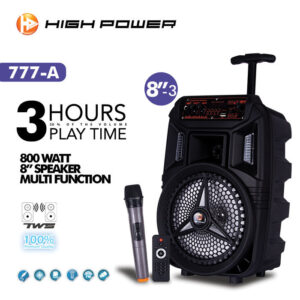 HIGH POWER Speaker 777-A 8 inch 3 Bluetooth Portable Meeting Wireless