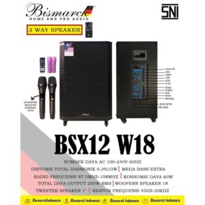 Speaker Aktif Professional Portable Speaker BSX12 W18 18 inch Original