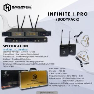 Mic wireless Hardwell infinite 1pro original Infinite 1pro handheld mic jepit