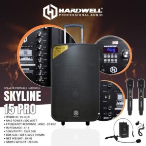 Speaker Bluetooth Portable 15 Inch Hardwell Skyline 15 Pro Original
