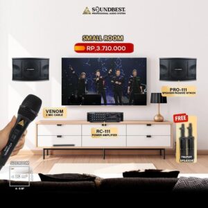 PAKET KARAOKE SMALL ROOM SOUNDBEST - GARANSI RESMI - PAKET KARAOKE MIC KABEL VENOM