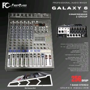Professional Audio Mixer GALAXY 6 | Mixer 6 Channel GALAXY6 Dengan 2 Group | GALAXY 6 Mixer Audio With Compressor & 256 DSP