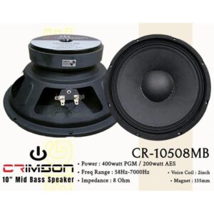 SPEAKER KOMPONEN CRIMSON CR-10508 MB 10 INCH 10 IN 10" CR10508MB ORIGINAL