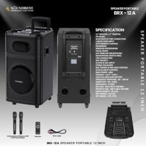 SOUNDBEST SPEAKER PORTABLE BRX 12 A