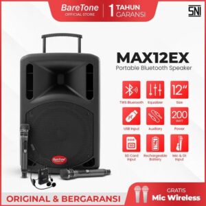 BareTone Speaker Portable MAX12EX - Garansi 1 Tahun Resmi